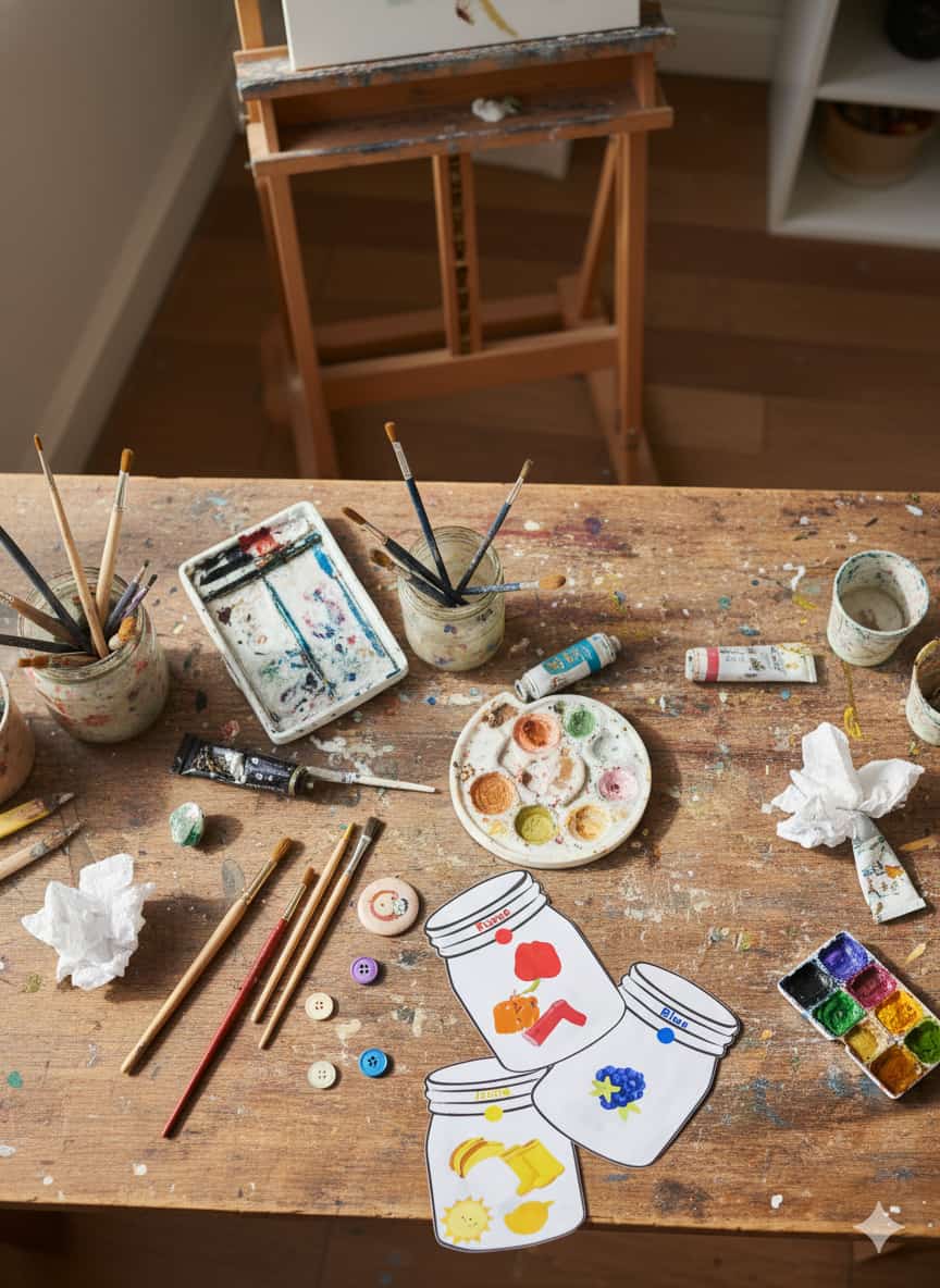 Jeu éducatif Le Pot des Couleurs – association scratch couleurs objets tri motricité fine éveil sensoriel enfant 3-6 ans TDAH TSA Dys inclusion ULIS AESH